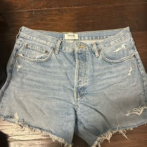 AGOLDE Parker Long High Waist Cutoff Shorts